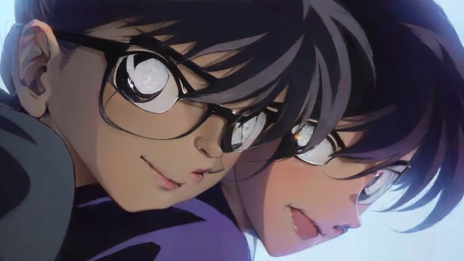 masterpiece, Highest quality, (Highly detailed CG Unity 8k wallpaper), (Highest quality), (Best illustrations), (Best Shadow), Absurd, Realistic lighting, (abyss), Beautiful sparkle,Close-up of a man wearing glasses and carrying a backpack, from Evangelion, Evangelion anime, yukito kishiro, Evangelion style eyes, neon genesis Evangelion, Anime movie screenshots, ( Evangelion ), mirai nikki, グロAnime screenshots, Gainax Anime Style, Evangelion, Anime screenshots, neon genesis Evangelion style