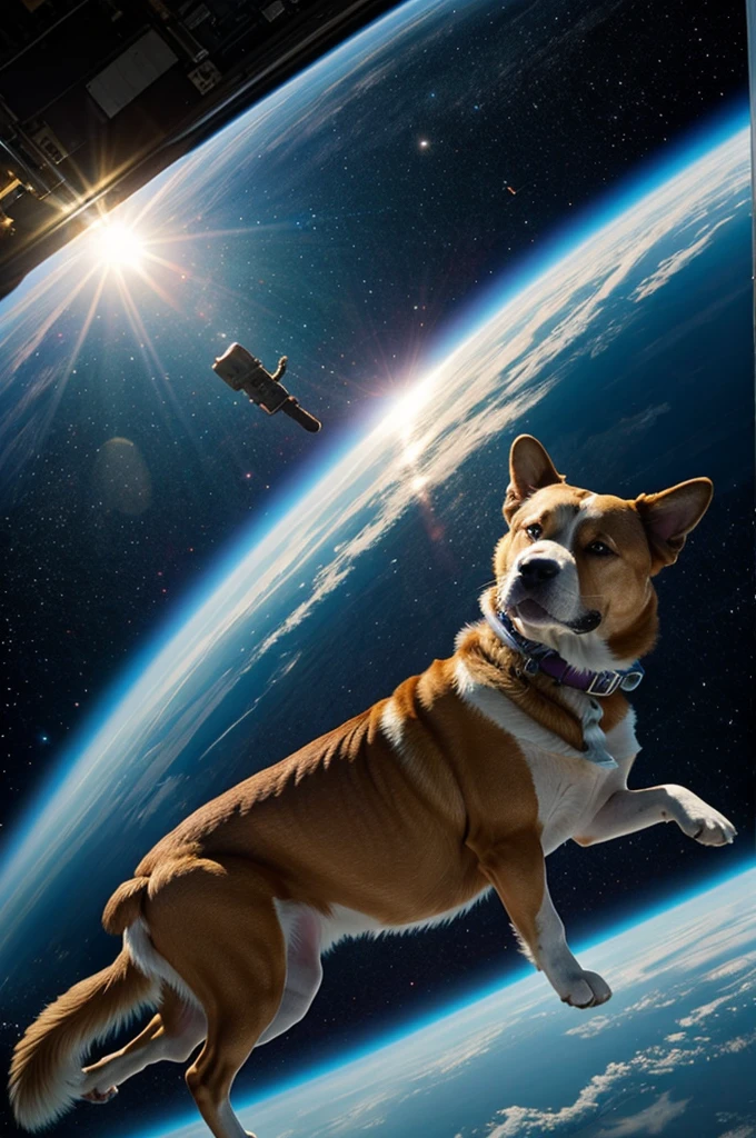dog in space