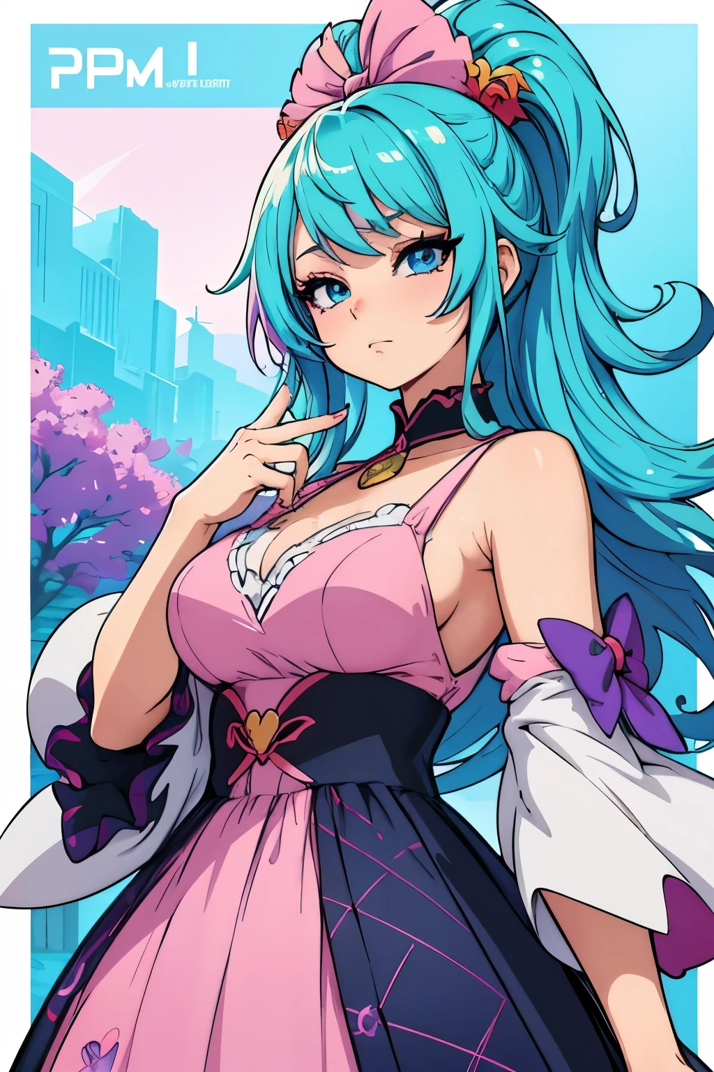 anime girl with colorful hair and a colorful dress, vibrant pastel rossdraws, rossdraws vibrant cartoons, 4K anime style, beautiful animated portrait, colorful art germ!!!, ! dream art germ, beautiful anime girl, anime style digital art, anime art wallpaper 4k, anime art wallpaper 4k, digital animated art, Extremely detailed artistic germ  