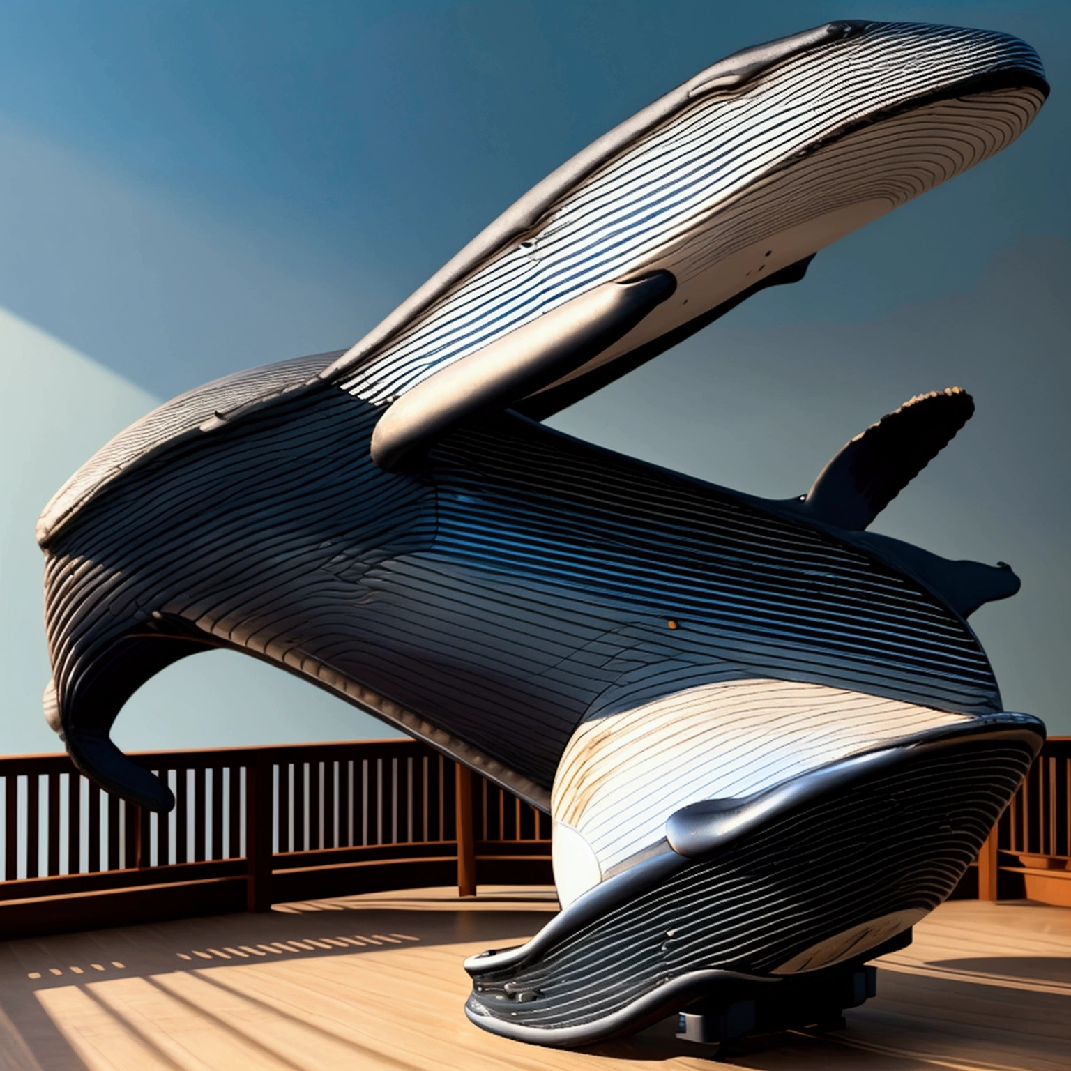 Flying Whale, mechanical whale, (glowing Whale:1.4), from side, blue sky, cinematic angle, realistic, hyper-realistic, photorealistic, (best quality,4k,8k,highres,masterpiece:1.2),ultra-detailed,(realistic,photorealistic,photo-realistic:1.37),vivid colors,dramatic lighting,