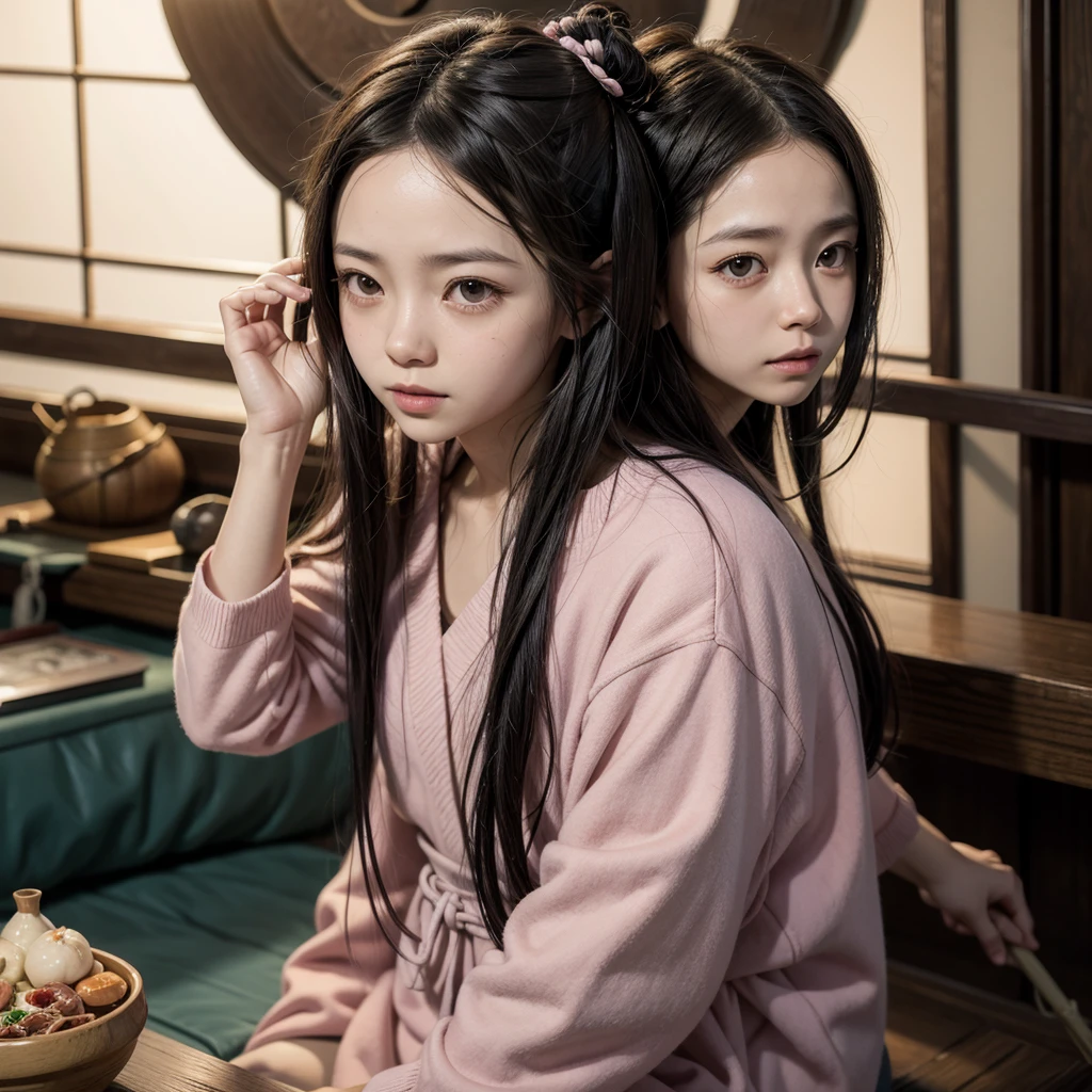 Nezuko trading with tanjiro 