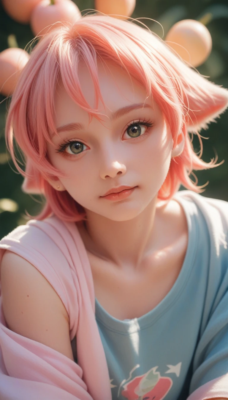 score_9_up, score_8_up, score_7_up, score_6_up,Cute little star fox, In a peach galaxy