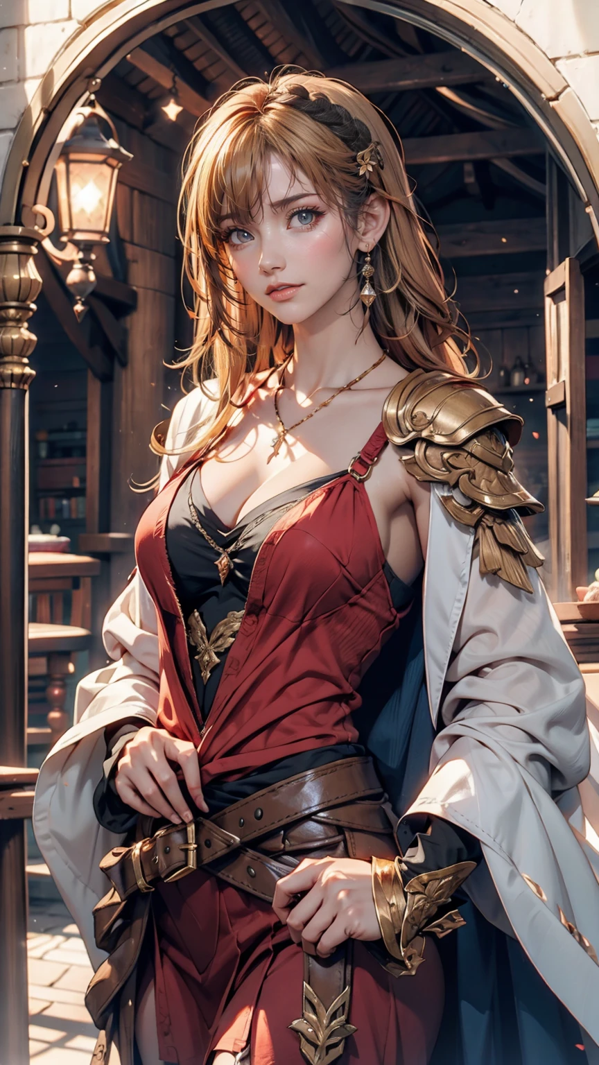 (masterpiece, Highest quality:1.3)
Soulcalibur Sophitia, One girl, alone, Long Hair, chest, View your viewers, smile, Blonde, large chest, hair ornaments, dress, chestの谷間, jewelry, medium chest, very Long Hair, Green Eyes, arms, Braiding, Earrings, sword, necklace, armor, single Braiding, Sandals