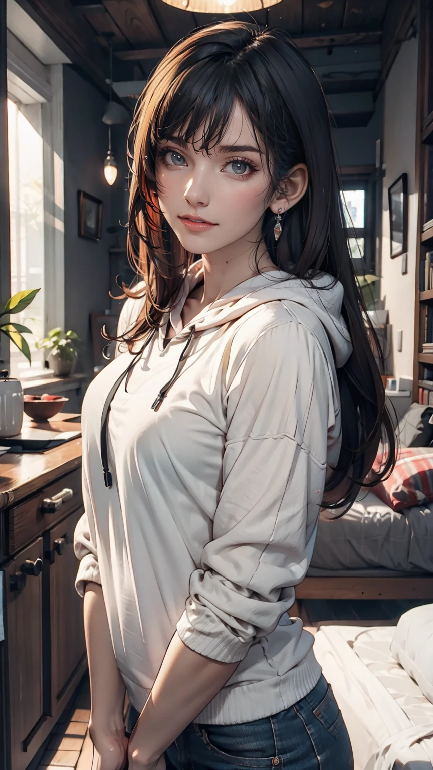 masterpiece,One girl,alone ,Heart-shaped pupils,Open your mouth,hoodie,, Static Restraints,