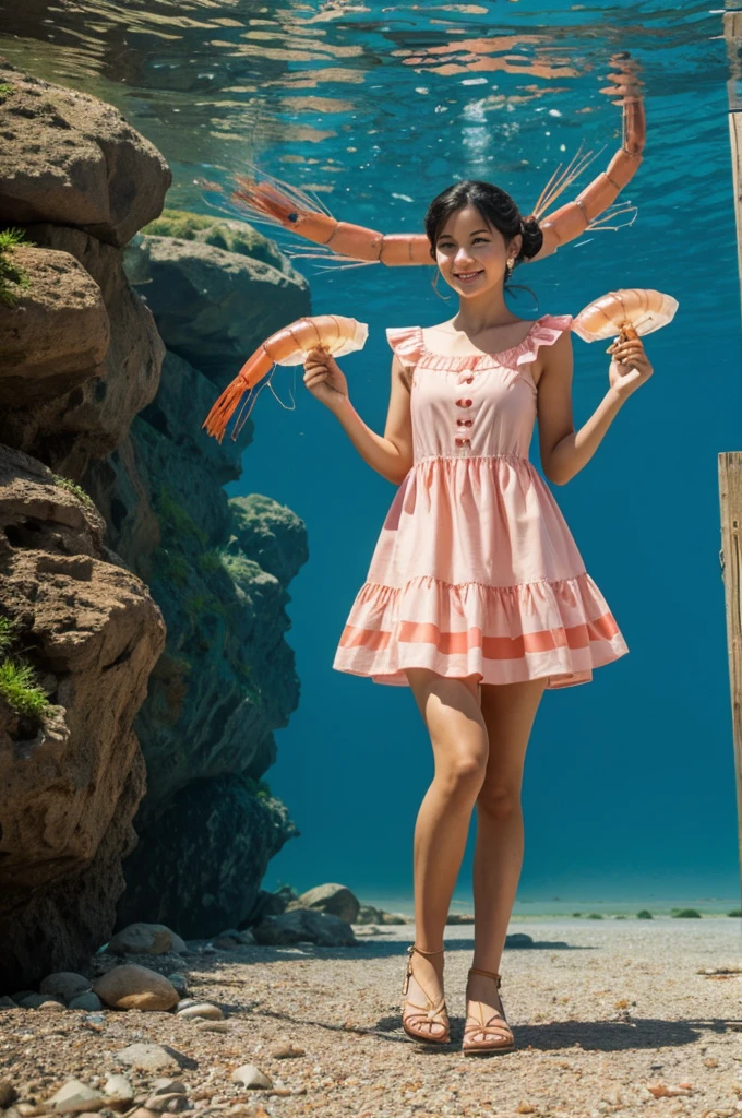 A shrimp in a dress
