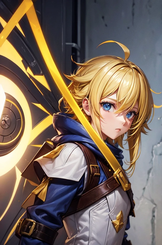 hero of shield . yellow hair . felo . raftalia