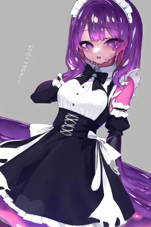 Waifu slime, bust, Wide, maid dress, purple, adulta (hd)