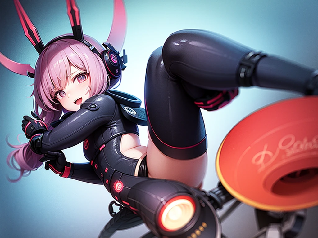 Group anime girls in cyber suits