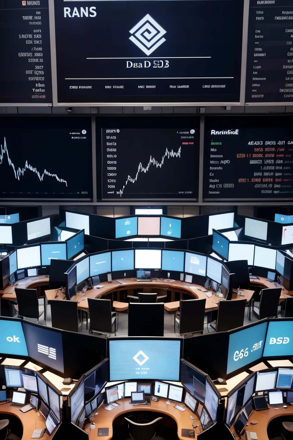 Create a 5d image about rank 1st with the Stock Exchange theme