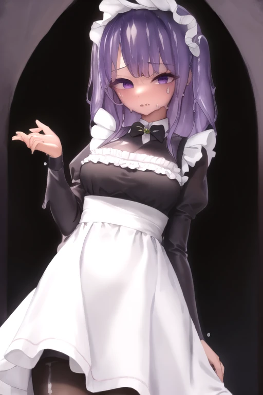 Waifu slime, bust, Wide, maid dress, purple, adulta (hd)
