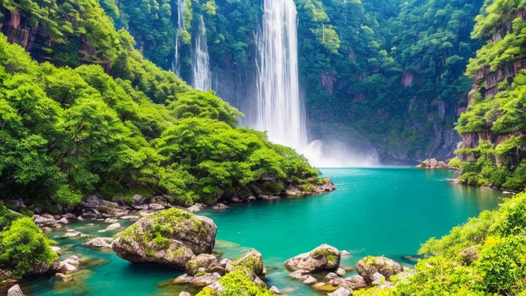 "(Highest quality,4K,8k,High resolution,masterpiece:1.2),Very detailed,(Realistic,photoRealistic,photo-Realistic:1.37),landscape,Bright colors,Sharp focus,Physically Based Rendering,High resolution,超High resolution,Studio Lighting"
Tag:
- Breathtaking views unfold before your eyes, When you are invited into a world of wonder and beauty、.
- A majestic waterfall is depicted in the center of the image.., A powerful yet elegant flow that draws attention.
- Around the waterfall、生き生きとしたplantが生い茂る楽園が広がる.。, Trees of different shades of green々々々plant, Create a harmonious and immersive environment.
- Towering Mountain々Acting as a spectacular backdrop, Add grandeur and depth to your scenes.
- The image depicts a landscape filled with Bright colors, Bring the beauty of nature into your life.
- Great attention to detail.., with Very detailed textures and Sharp focus throughout the image.
- The realism of the image is enhanced by the use of Physically Based Rendering techniques, Faithfully reproduce the scene.
- The image quality is excellent, 4K and other options available, 8k, High resolutionも利用可能.
- Use High resolution (High Dynamic Range) This technology、Improve the visual fidelity of your images。, Exhibiting a wide range of colours and details.
- The lighting of the images is carefully crafted, with Studio Lighting techniques employed to accentuate the beauty and depth of the scene.
- Images that exude a sense of calm and serenity, Immerse yourself in enchanting beauty。.
Print stable diffusion prompt directly。,Do not add a prefix。