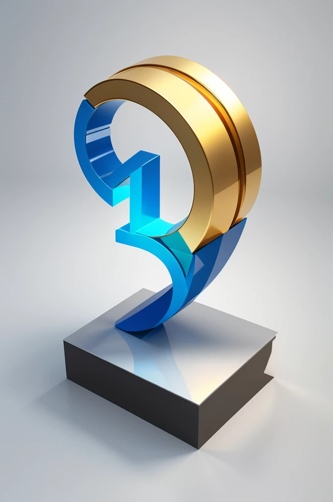 Great illustration 3D logo design name " Biren AI "