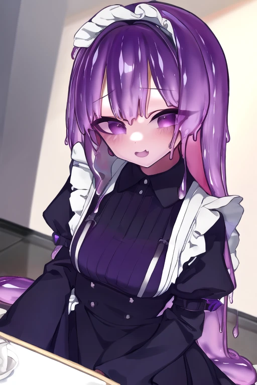 Waifu slime, bust, Wide, maid dress, purple, adulta (hd)