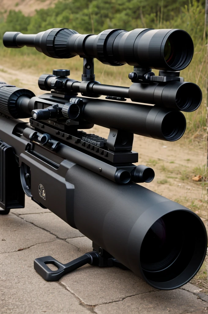 Front view of a sniper gun