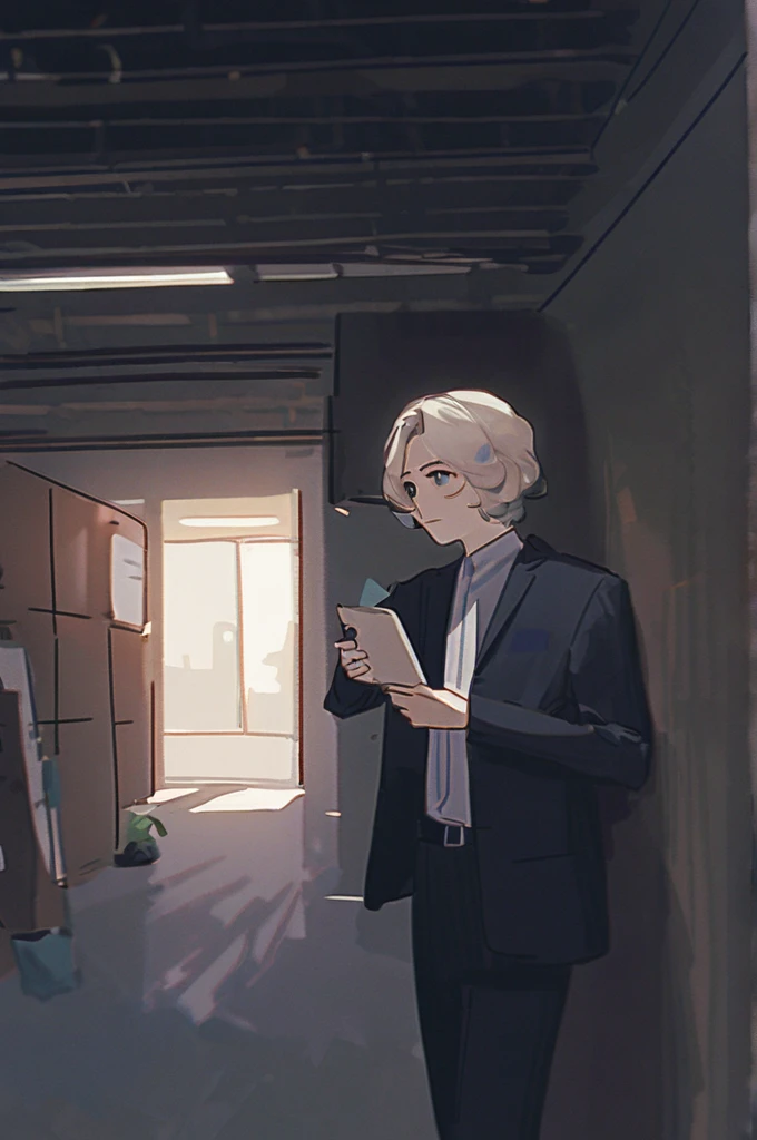 ((Лучшее качество)), ((шедевр)), (подробный), office routine in the warehouse in the summer
