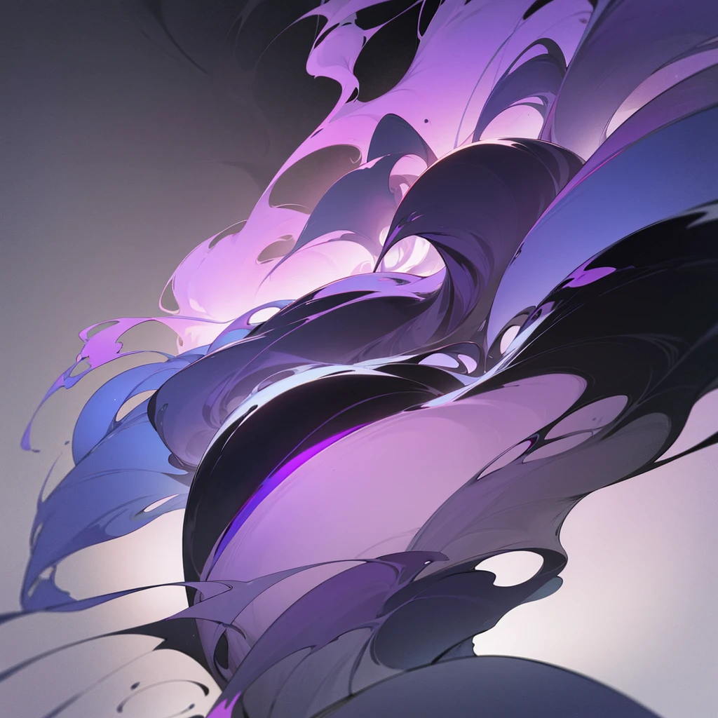 Design an image of purple smoke forming abstract shapes and figures. The smoke should flow smoothly and create interesting, fluid designs that captivate the viewer's imagination. Use gradients to enhance the depth and dimension of the smoke.