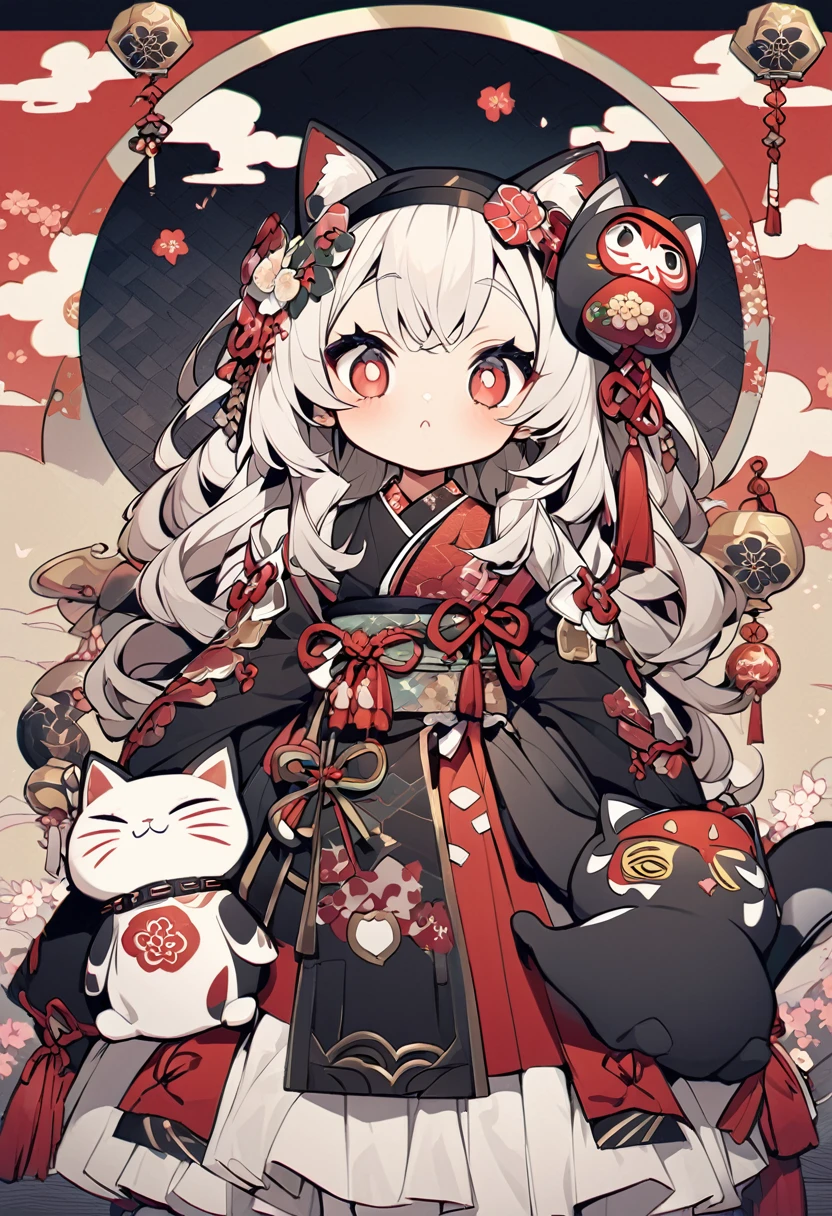 **Daruma and cat combination tattoo design prompt**
**Design Themes:**
日本の伝統的な達磨と可愛らしい猫のelementを融合させたタトゥーデザイン
**concept:**
Daruma is a symbol of getting back up even after falling down、Also幸福と成功のシンボルとして知られています。In this tattoo design、Combining the shape of a Daruma doll with the characteristics of a cat、We aim to create humorous yet meaningful designs.。
**element:**
1. **face:**
- 達磨のfaceは猫の愛らしい表情にする。Big eyes and picnic ears、そしてほんのり笑faceを加える。
2. **body:**
- 達磨の丸いbody型を保ちつつ、Add a cat's tail。The tail is positioned so that it can be seen from behind the Daruma doll.。
3. **pattern:**
- Drawing your own eyes, unique to Daruma(Usually black and white)Expressed as cat's eyes。Also、bodyには日本の伝統的な花pattern(Cherry blossoms, plum blossoms, etc.)Decorate with。
4. **Color Palette:**
- Based on the traditional red and black、Soft pastel colors and gold accent colors are used to highlight the cat's features.。
5. **Background and Decoration:**
- To give the background a Japanese feel、波patternや雲patternを追加。Furthermore、Add some cherry blossom petals falling in the air.、Expressing the beauty of Japan。
6. **Position and size:**
- Arms and shoulders、Or we suggest placing it on your back.。Medium to large in size、Detailed design stands out。
**style:**
現代風の和風リメイクstyle。伝統的なelementを大切にしつつ、Modern clean lines and sharp colors。
**Inspiration images:**
- 日本の伝統的な達磨
- 可愛らしい猫のイラスト
- 櫻や梅の花patternのイラスト
- 波や雲のpatternの浮世絵
**messages:**
This design is、Daruma, a symbol of positive spirit and perseverance、It combines the charm of innocent and adorable cats.。No matter what difficulties you have in your life、いつも笑faceと希望を持ち続ける力を表現します。I hope this tattoo will be your talisman.。