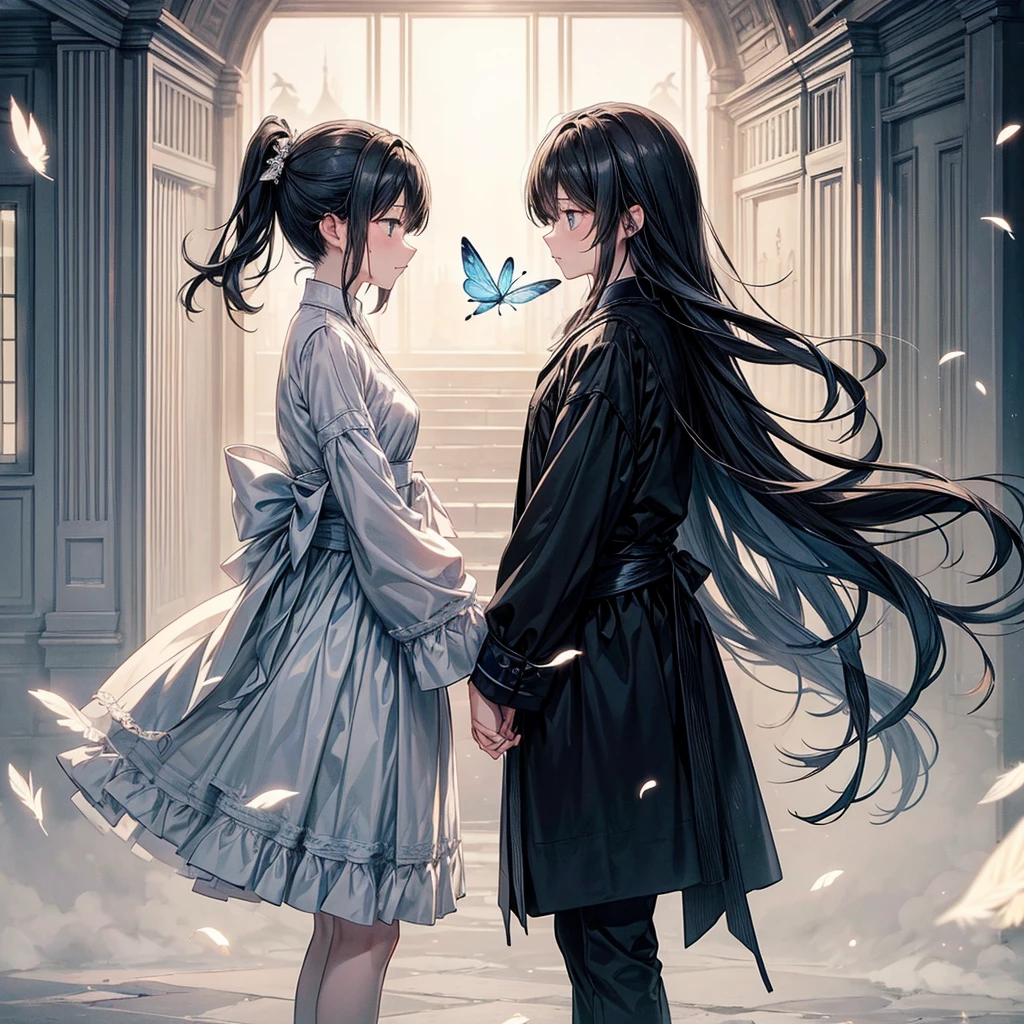 Cover concept：

The picture is dominated by soft and slightly melancholy tones.，Create a warm and slightly regretful atmosphere。The background can be a hazy city night scene or a gentle morning glow.，Symbolizes the passage of time and the subtle changes of emotions。

Central Element：

People silhouette：Center of screen，A silhouette of a man and a woman standing with their backs to each other。Their posture seems to want to get closer，But keep a certain distance，It implies the delicate and complex emotional state between the two people.。The silhouette of girls can be more delicate and soft，The boys were a little thoughtful and helpless.。

Light and shadow：Use light to cast interlaced shadows between two people，Create an illusion of &quot;fate comes and goes&quot;。The light can be warm or bluish，Add a sense of fantasy and nostalgia。

Detail embellishment：

On the ground beneath their feet，You can vaguely draw some scattered petals or fallen leaves，Symbolizes the brevity and evanescence of good times。
Next to the silhouette，You can lightly sketch a butterfly about to fly away or a fluttering feather.，It implies the lightness and unpredictability of this emotion.。
男生Next to the silhouette，A half-opened book or an unsent letter can be placed，Symbolizes inner monologue and unspoken feelings。