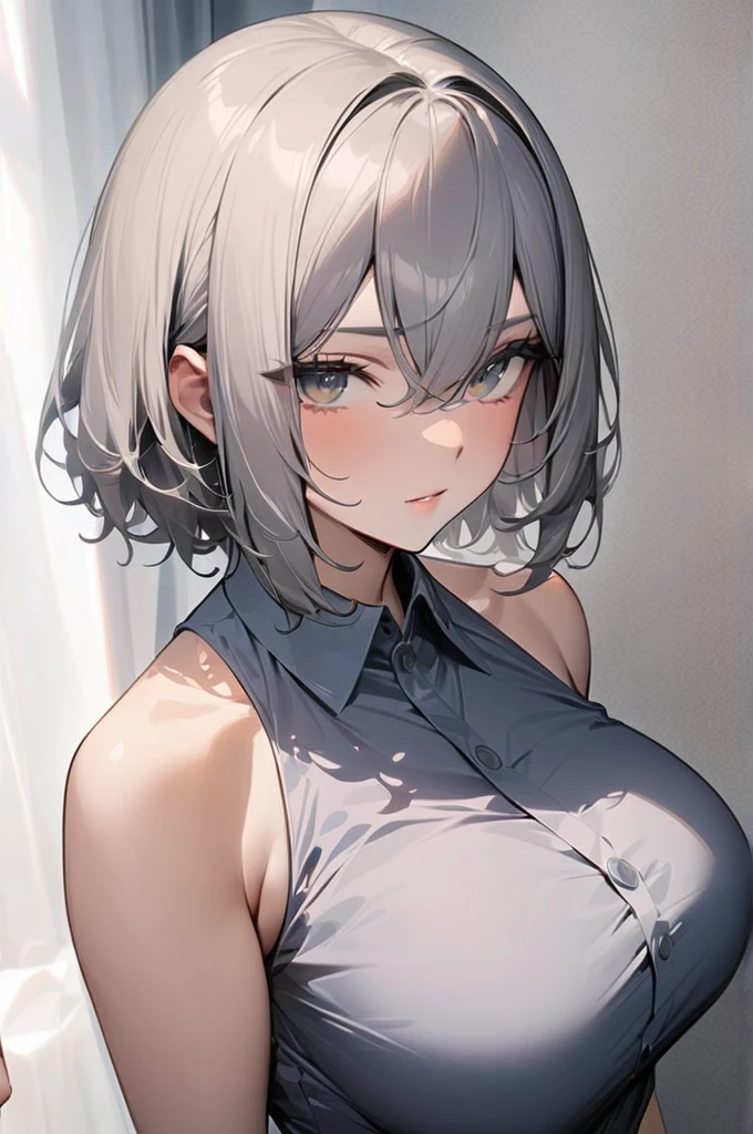 ((Best quality)), ((masterpiece)), (detailed), Big-chested policewoman