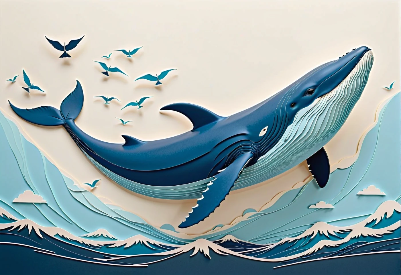（0718）飞鲸纸艺 Flying Whale Paper Art
