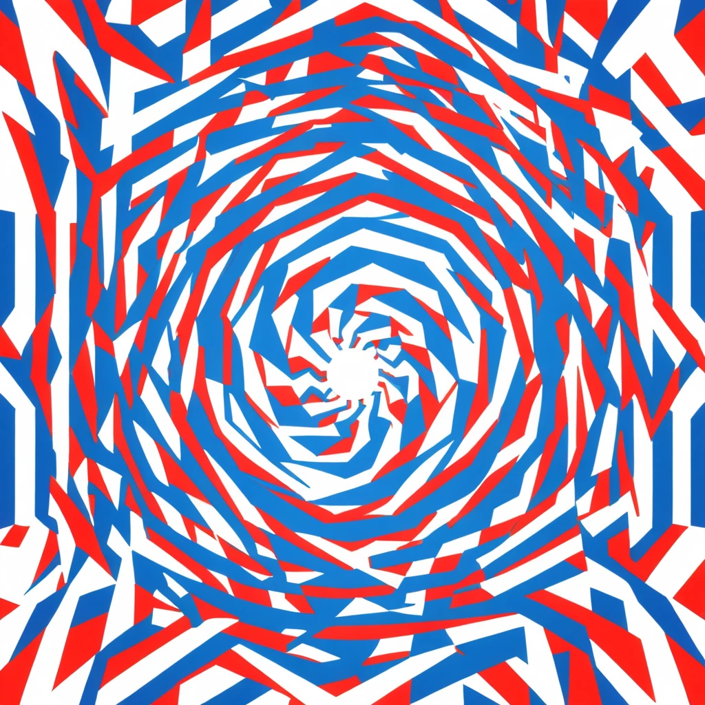 damaging Independence Day Resurgence with chains in op art style