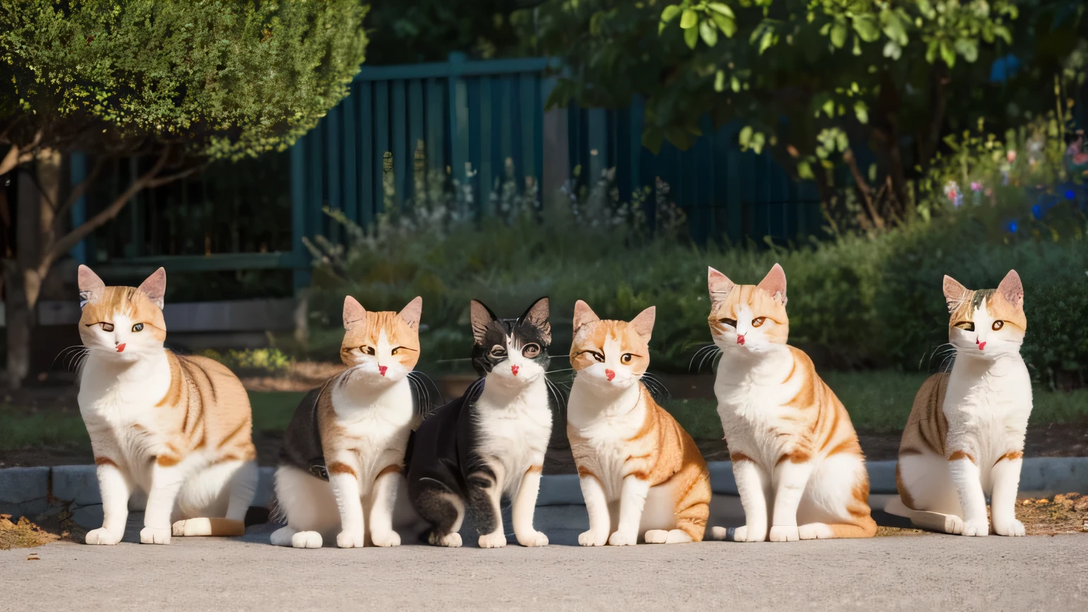 ((best quality)), ((masterpiece)), (detailed), Stray cats
