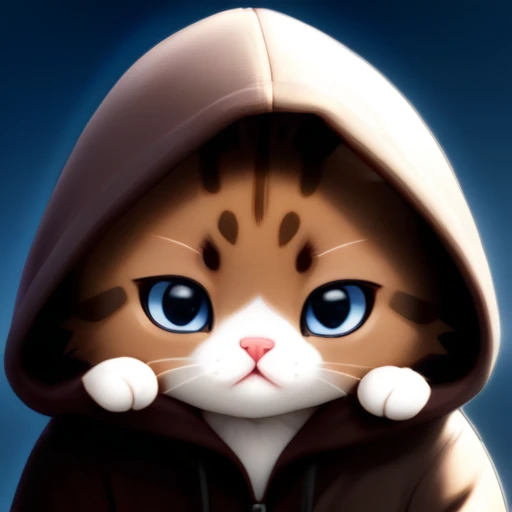 score_9, score_8_up, source_anime, animal focus, no humans, nekoemoji, cat, hood up, shaded face,