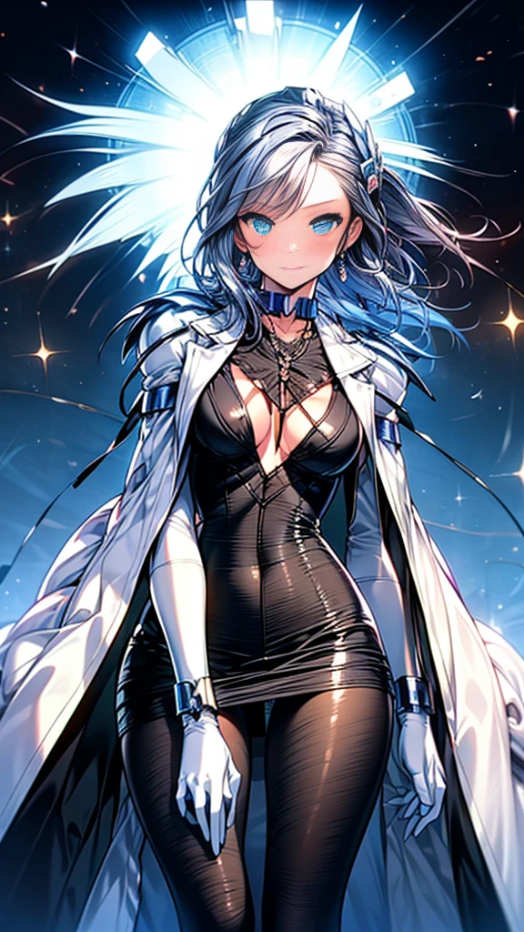 Highest quality，symphony_sugar,Light blue hair,Dark blue eyes,hair ornaments,Long Hair,White Long_gloves,Light blue short dress,Black Pantyhose,High heels, ,Show me your boots，gloves，elegant, 1 girl, cute, Blushed, Looking at the audience, From below, prison，Beautiful Eyes, Beautiful background, Particles of light, Light of the sun, Dramatic lighting, outside, Shiny, Realistic, Highest quality, Very detailed, Get used to it, scenery, Beautiful and detailed, Thin Hair，Full Body Shot，((Cowboy Shot,Dynamic Angle))