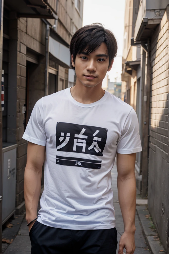 Male anime has SHEN written on his shirt