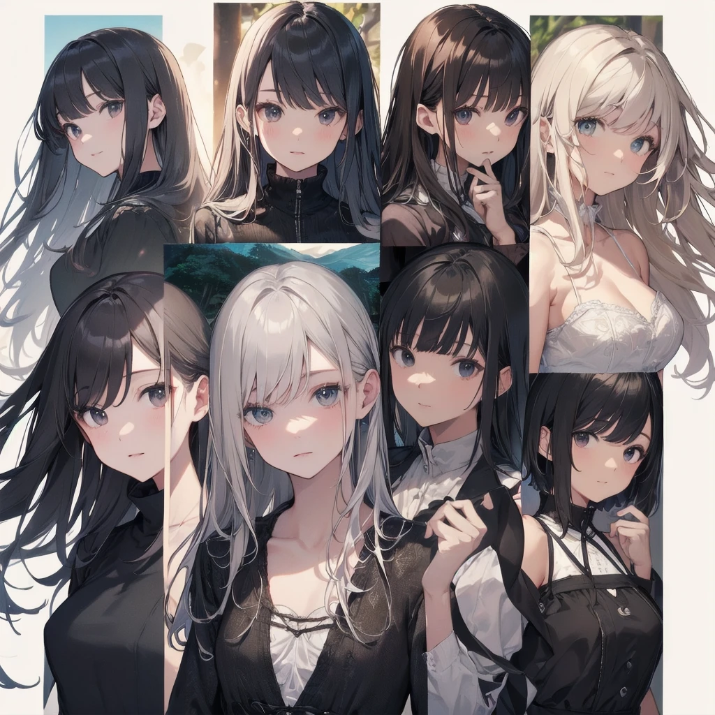 sketch (Character design sheet, same characters, whole body, Three-View, front, ~ ~ ~ ~ side, return),(Very bright:1.1), Sunset background, [1 Girl:7], (Tilt your head:1.2), ([sketch|watercolor \(Moderate\)]:1.15),Chaotic Abstractionな背景, Vector Trace, グラデーションブレンディング and whole body, Artistic elements add depth to the work. The overall atmosphere is creepy and nightmarish...., With a unique artistic touch. This movie is、The dark and crazy world of horror movies depicted in HD., Evoke visual stimuli and aesthetic sense, that will terrify and excite the audience....,watercolor画, （Lightless, Eyes without highlights, evil eye, An ugly person with white eyes, that&#39;Red eyeliner）,whole body絵, Wearing a maid outfit （Gradient braided hair, (Light purple hair), (Ink blotches:1.1), (pale:1.2),(Light purple:1.2),(Light green:1.2)　Adult features,expensive, Wearing black tights,Green Eyes, The skin is hidden　and maid, The background is a dark and desolate landscape, Horror movie atmosphere. Her figure is very beautiful, Emphasizing the dark and crazy elements. Skillfully expressing the effects of light and shadow, detailed, The face and expression of the black costume are also carefully drawn....,sketch (Character design sheet, same characters, whole body, Three-View, front, ~ ~ ~ ~ side, return) 1 female, Nervous,Cowboy Shot,,(Very bright:1.1), White Background, [1 Girl:7], (Tilt your head:1.2), ([sketch|watercolor \(Moderate\)]:1.15),Chaotic Abstraction