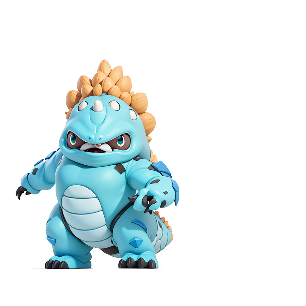 Blue monitor lizard，Chubby，Like a dinosaur，The carapace forms its back like a mountain range.，Black claws，Some black spots on the body，There is also armor on the belly，game character，Attack weapons，，Isometric,xxxxxxxx cartoon 3d model,Low Poly,3D Art,C4D,octane
rendering, 3D Rendering, Ray traction, Clay Materials, Pixar Trends, Animated Lighting, Depth of Field, Super Detail, Pastel colors, mockup, Clean background, Delicate gloss, Soft focus, oc, Blender, intellectual property, best quality, 8k--s 250--v 5.1
