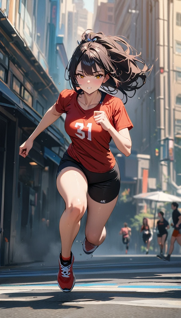 open legs, girly running