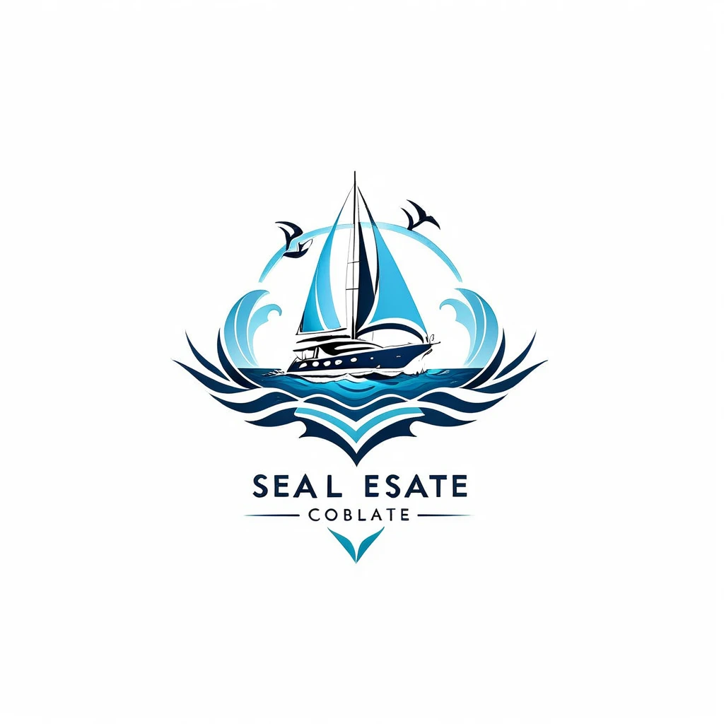 a stylish logo of a real estate company
sea-inspired logo
Logos with the image of yachts and sailboats
The theme is,
With a message that we will go out together to the ocean of real estate sales and deliver it to the land safely.
Light blue and blue designs
Pretty cool
Stylish design
chic and modern design
White background