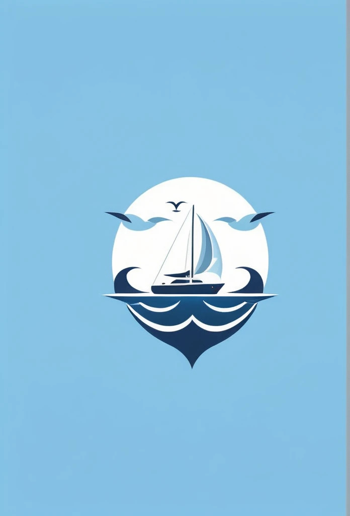 a stylish logo of a real estate company
 sea-inspired logo
 Logos with the image of yachts and sailboats

 The theme is,
 With a message that we will go out together to the ocean of real estate sales and deliver it to the land safely.

 Light blue and blue designs

 Pretty cool
 Stylish design
 chic and modern design

 White background
