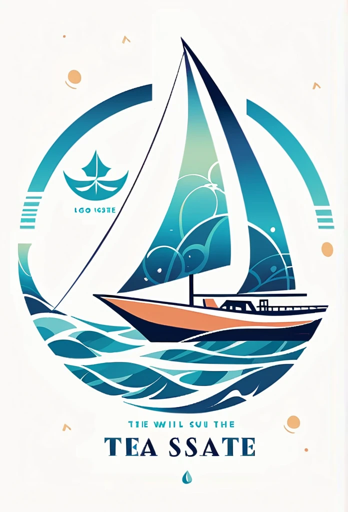 a stylish logo of a real estate company
 sea-inspired logo
 Logos with the image of yachts and sailboats

 The theme is,
 With a message that we will go out together to the ocean of real estate sales and deliver it to the land safely.

 Light blue and blue designs

 Pretty cool
 Stylish design
 chic and modern design

 White background