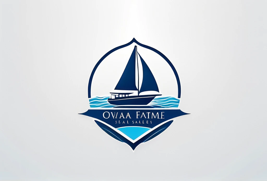 a stylish logo of a real estate company
 sea-inspired logo
 Logos with the image of yachts and sailboats

 The theme is,
 With a message that we will go out together to the ocean of real estate sales and deliver it to the land safely.

 Light blue and blue designs

 Pretty cool
 Stylish design
 chic and modern design

 White background