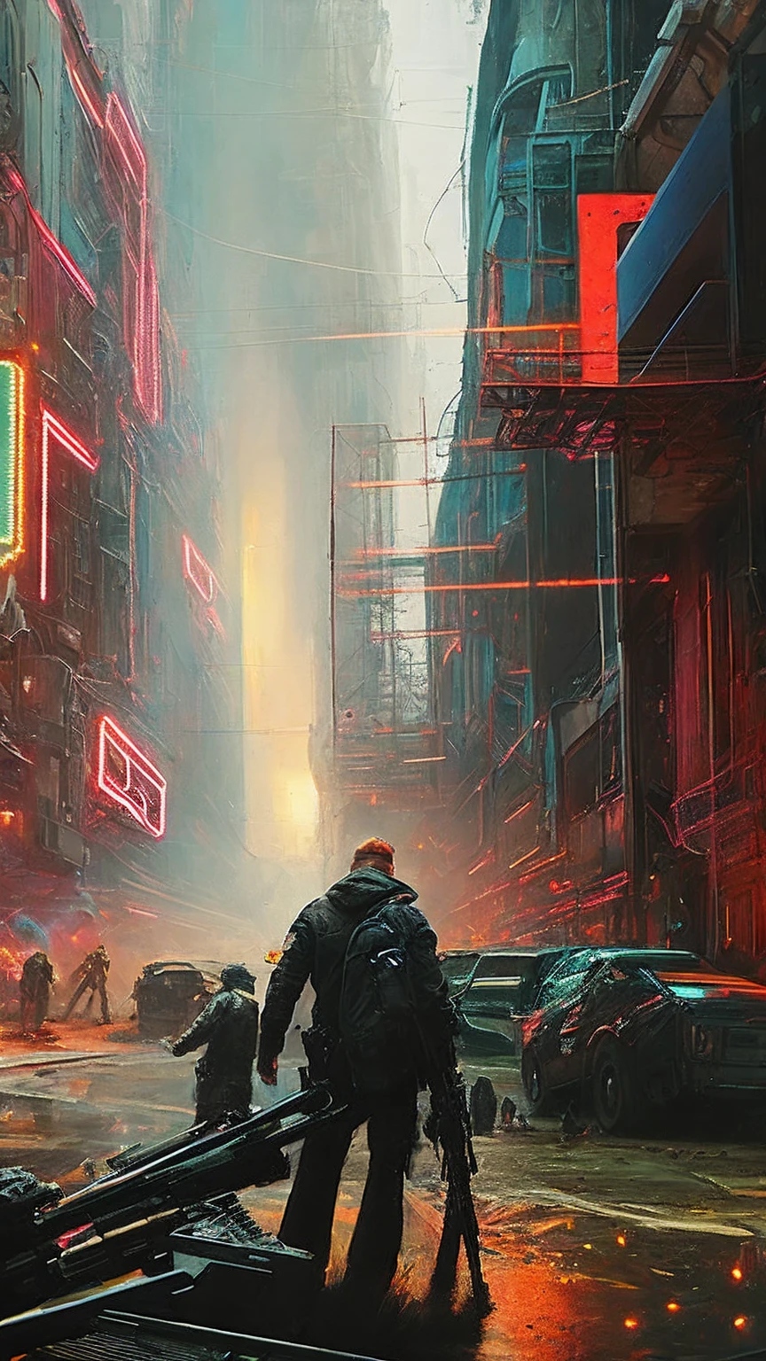 photorealistic, many cyberpunk peoples  at the cyberpunk city at the street,   cyberpunk haircuts, bokeh , sharp focus, emitting diodes, smoke, artillery, sparks, racks, system unit, motherboard, by pascal blanche rutkowski repin artstation hyperrealism painting concept art of detailed character design matte painting, 4 k resolution blade runner, sharp focus, emitting diodes, smoke, artillery, sparks, racks, system unit, motherboard, by pascal blanche rutkowski repin artstation hyperrealism painting concept art of detailed character design matte painting, 4 k resolution blade runner, full lenght body photo