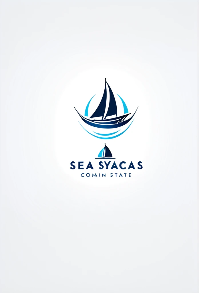 a stylish logo of a real estate company
 sea-inspired logo
 Logos with the image of yachts and sailboats

 The theme is,
 With a message that we will go out together to the ocean of real estate sales and deliver it to the land safely.

 Light blue and blue designs

 Pretty cool
 Stylish design
 chic and modern design

 White background