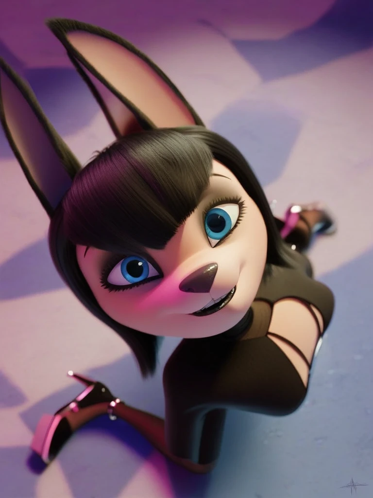 metro_d, 1 girl, vametropire, black fur, Blue eyes, goth metroakeabove, looking at the viewer, trespass, front view, opening your legs, platformetro heels, score_9, score_8_above, score_7_above, showing genitals