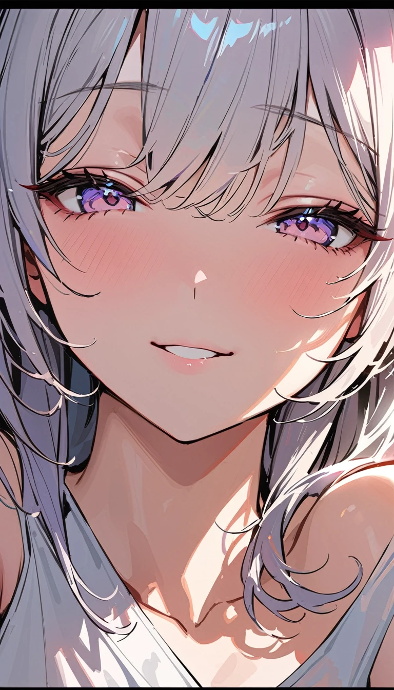 23 years old ,masterpiece , modern, Verism, masterpiece, super detail, best quality, 4K , A beautiful woman , An angelic smile, ((Close-up of face)) , White dress