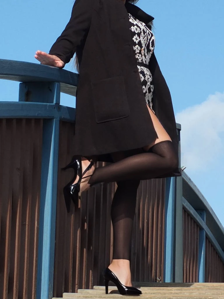 stockings, high heels
