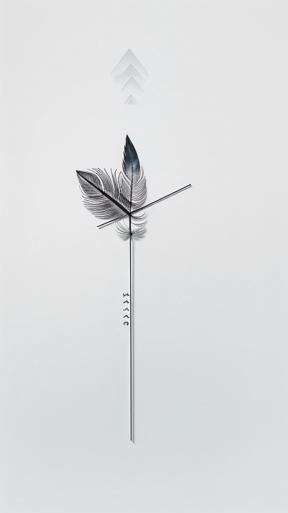 A minimal, modern, simple, cinematic logo design for the brand “Penamemoria". Create a modern, minimalistic, high-quality, logo of a dreamy. fantastic, poetic, masterpiece feather of Memories