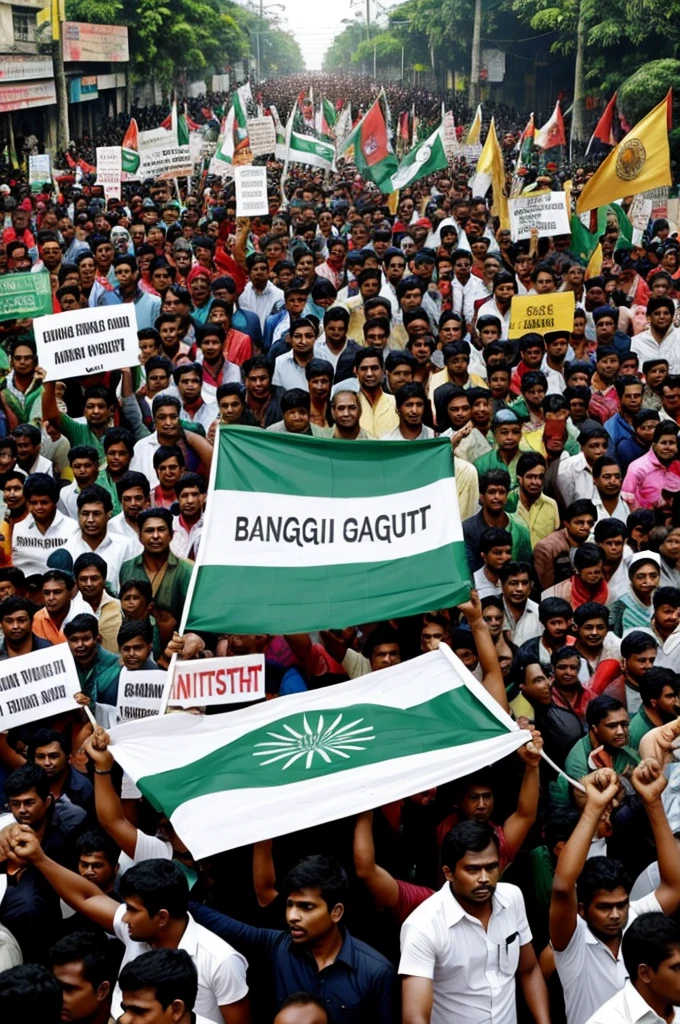 Create a image about Bangladeshi quota protest 