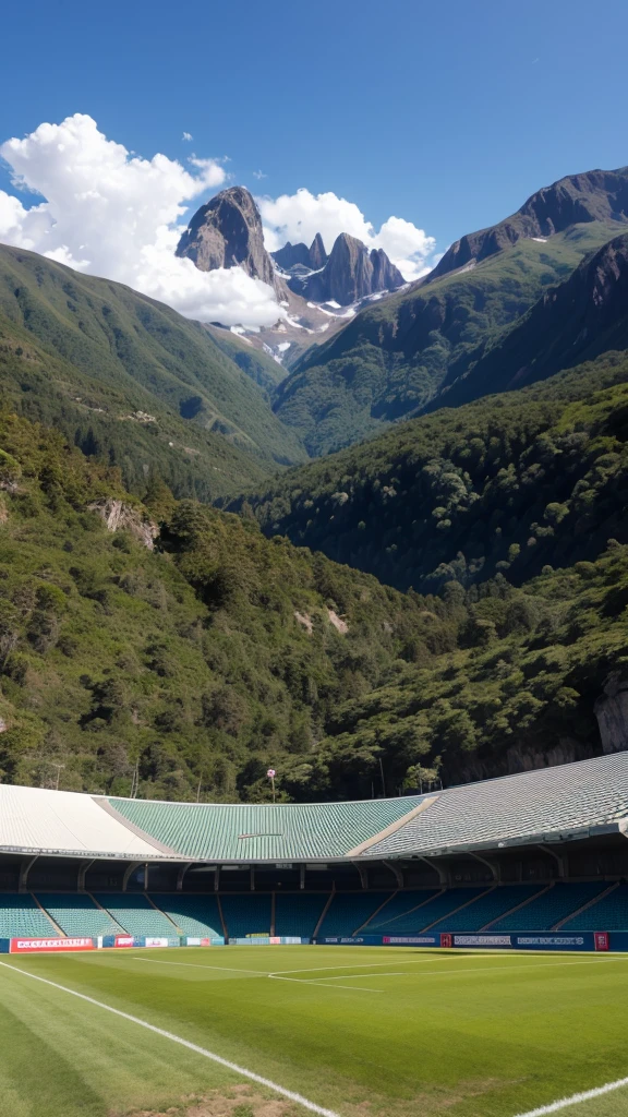 State-of-the-art arena soccer stadium in the Ecuadorian wilderness