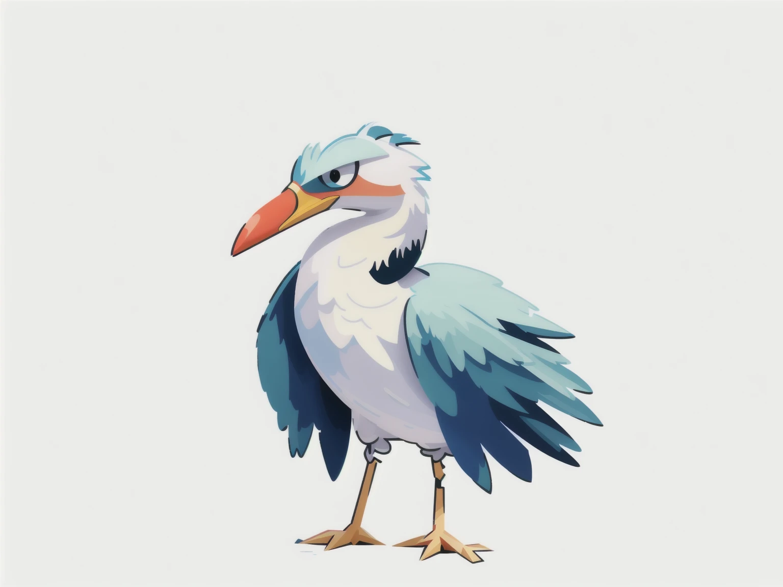 best quality,masterpiece,Very detailed,Extremely detailed, Minimalism pop art style，a surreal bird perched on a white surface, surreal bird, anthropomorphic bird, stylized 3D render, stylized 2D, highly detailed colorful low poly art, fantasy duck concept portrait, cgsociety bird, stylized 2D render, 2D render style, 2D illustration