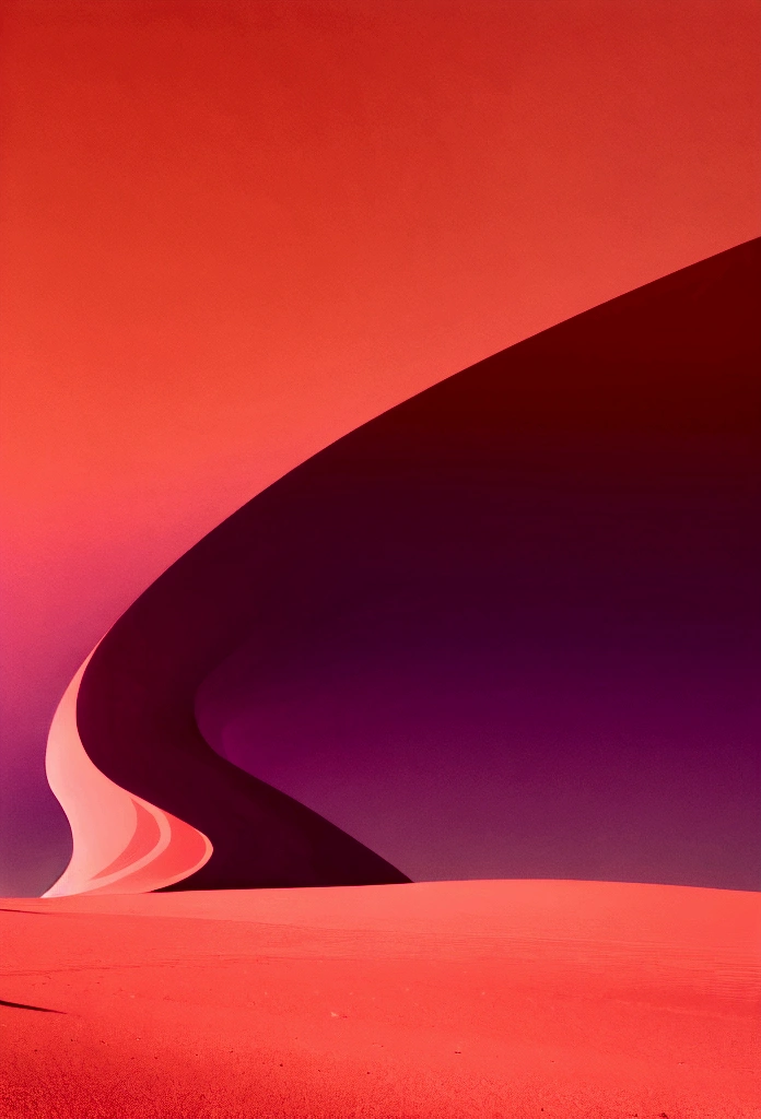 classic gradient of [red and purple color], digital background, chromatic [desert], soft light, low contrast, minimalist