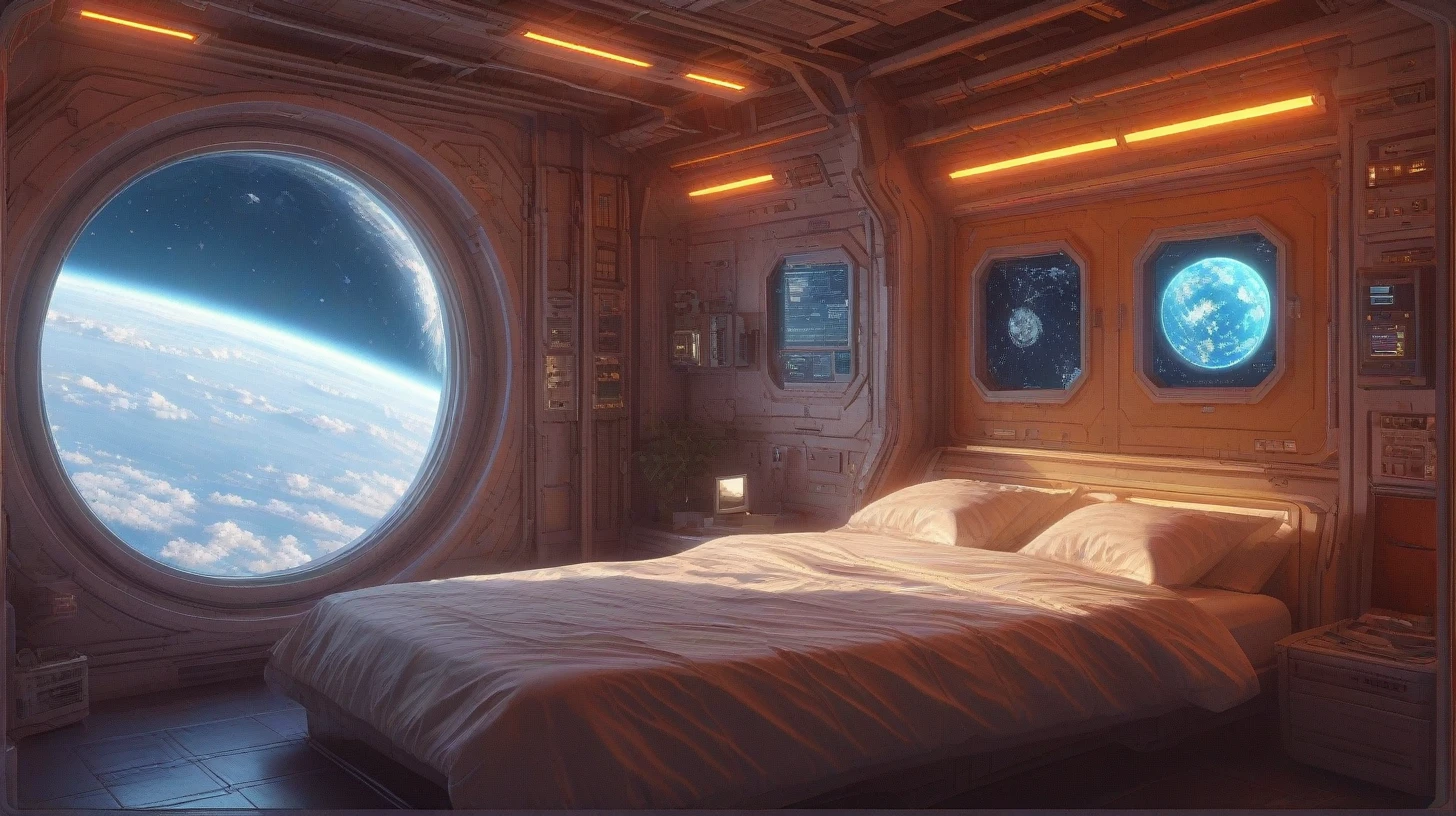 Anche Space Room, scenery, No humans, bed, sf