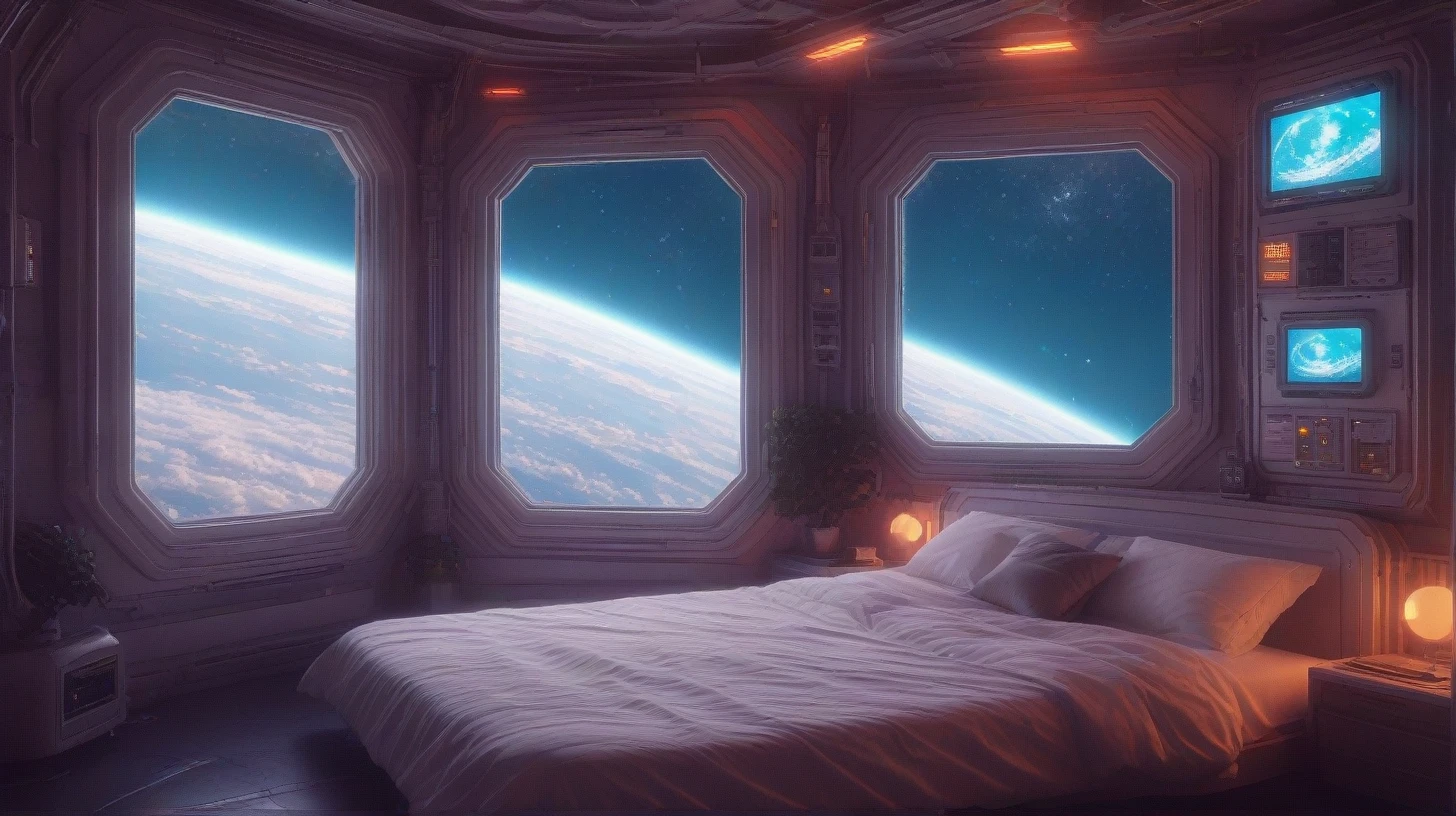 Anche Space Room, scenery, No humans, bed, sf