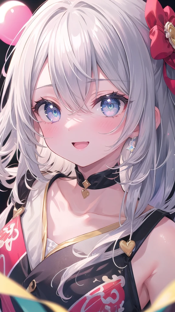 (8k, best quality, master piece: 1.2),super high resolution,1 girl, 独奏, full shot, colorshift eyes, hyperdetailed, expressive eyes, ultra-detailed face, Date Clothes、Random hairstyle、silver gay hair, Purikura、sunshine, Collarbone, Ecstatic expression,