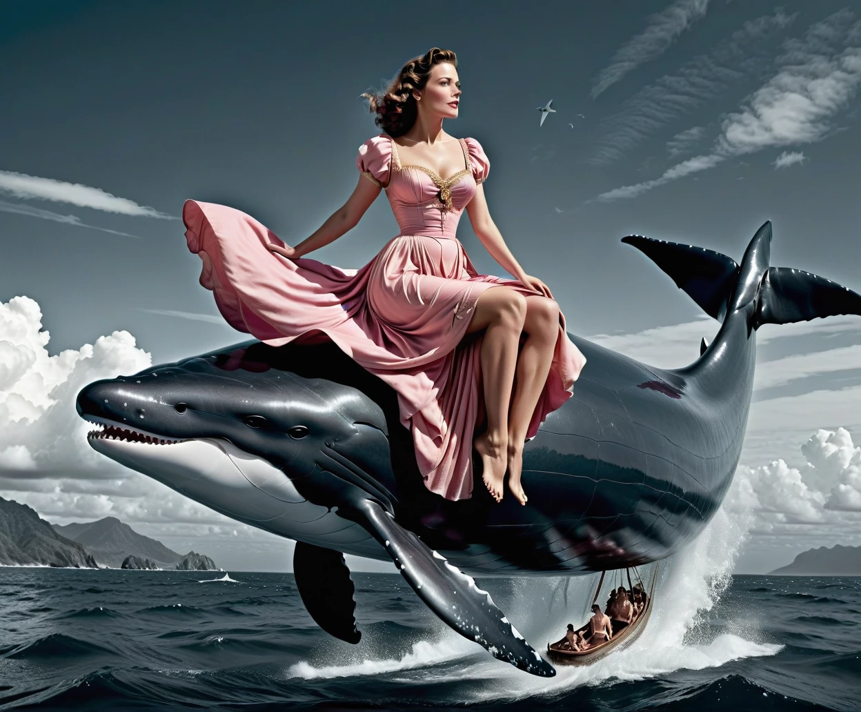 （0718）Today's challenge theme：Flying Whale/飞翔的鲸鱼/飛ぶクジラ